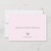 エレガントフローラマグノリア水色RSVPカード 招待状 (裏面)