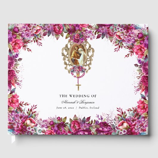 エレガントフローラマゼンタ春カト結婚リック ゲストブック (正面)