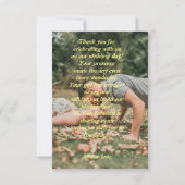 エレガントフローラミニマカスタムリスト写真結婚の サンキューカード (裏面)