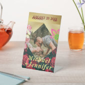 エレガントフローラミニマカスタムリスト写真結婚の 台座サイン (インサイチュ)