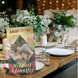 エレガントフローラミニマカスタムリスト写真結婚の 台座サイン