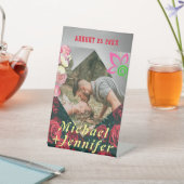 エレガントフローラミニマカスタムリスト写真結婚の 台座サイン (インサイチュ)