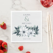 エレガントフローラミントティール（緑がかった色） スタンダードランチョンナプキン (インサイチュ)