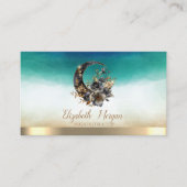 エレガントフローラムーンウォーター色 名刺 (正面)