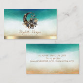 エレガントフローラムーンウォーター色 名刺 (正面/裏面)