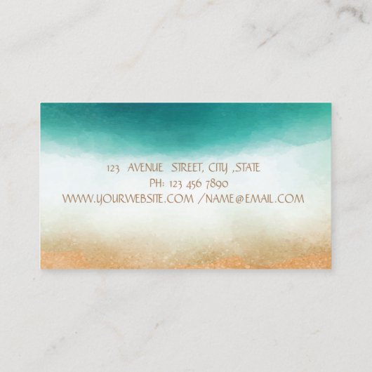 エレガントフローラムーンウォーター色 名刺 (裏面)