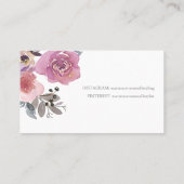 エレガントフローラムーヴピンクの水色 名刺 (裏面)