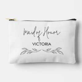 エレガントフローラメイド・オブ・オーナー（花嫁付き添い人）名 アクセサリーポーチ