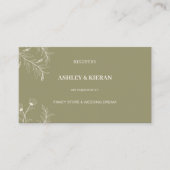 エレガントフローラモス結婚グリーン登録簿 エンクロージャーカード (正面)