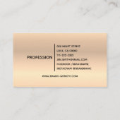 エレガントフローラモダンバラ金ゴールド黒花可愛い 名刺 (裏面)