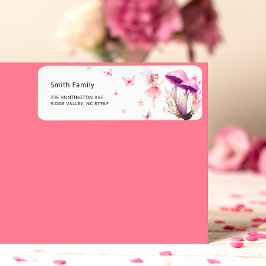 エレガントフローラモダンフェアリー差出人住所 ラベル