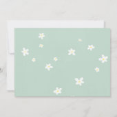 エレガントフローラモダン女子の宗教洗礼写真 招待状 (裏面)