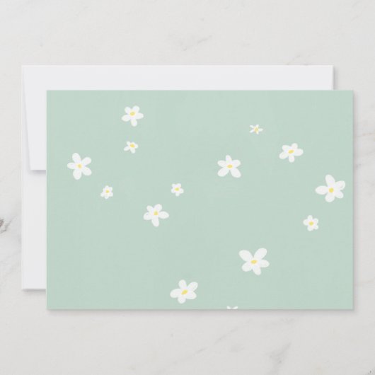 エレガントフローラモダン女子の宗教洗礼写真 招待状 (裏面)