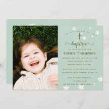 エレガントフローラモダン女子の宗教洗礼写真