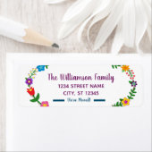 エレガントフローラモダン引っ越しましたの新しいアドレス ラベル (インサイチュ)