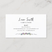 エレガントフローラモダン手描き植物学 名刺 (裏面)