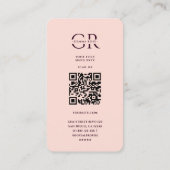 エレガントフローラモダン植物体Gピンク 名刺 (裏面)