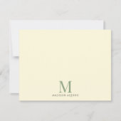 エレガントフローラモノグラムのつる植物 ノートカード (正面)