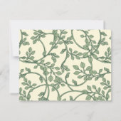 エレガントフローラモノグラムのつる植物 ノートカード (裏面)