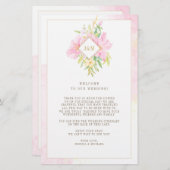 エレガントフローラモノグラ結婚ムのウェルカム旅程 (正面/裏面)