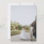 エレガントフローラユ素朴ーカリプタス結婚グリーン 招待状 (裏面)