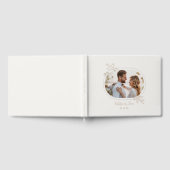 エレガントフローラライトベージュ結婚ズ ゲストブック (全面)