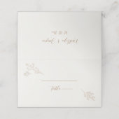 エレガントフローラライトベージュ結婚ズ プレイスカード (外部開封)