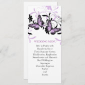エレガントフローララベンダーバタフ結婚ィーのメニュー メニュー (正面/裏面)