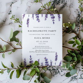 エレガントフローララベンダーバチェロレッテ 招待状