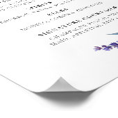 エレガントフローララベンダーバーメニュー ポスター (角)