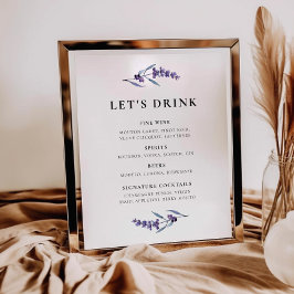 エレガントフローララベンダーバーメニュー ポスター