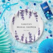 エレガントフローララベンダーブライダルシャワー ペーパープレート (パーティー)