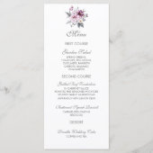 エレガントフローララベンダーブルー結婚ズ メニュー (正面)