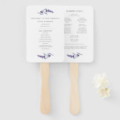 エレガントフローララベンダープログラム&ウェディングパーティー ハンドファン (正面&裏面)