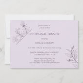 エレガントフローララベンダーリハーサルディナー 招待状 (正面)