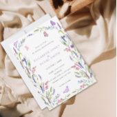エレガントフローララベンダー結婚式招待状 招待状