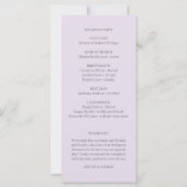 エレガントフローララベンダー結婚式 プログラム (裏面)