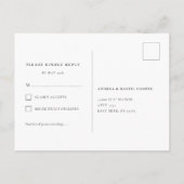 エレガントフローララベンダーRSVP ポストカード (裏面)