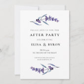 エレガントフローララベ結婚ンダーの後のパーティー 招待状 (正面)