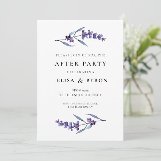 エレガントフローララベ結婚ンダーの後のパーティー 招待状 (スタンド正面)