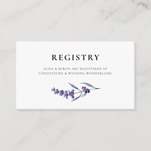 エレガントフローララベ結婚ンダーの登録カード エンクロージャーカード (正面)