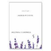 エレガントフローララベ結婚ンダーズゲスト座席表 テーブルナンバー (正面)