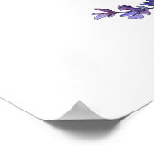 エレガントフローララベ結婚ンダー歓迎サイン ポスター (角)