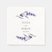 エレガントフローララベ結婚ンダー紙ナプキン スタンダードカクテルナプキン (正面)