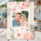 エレガントフローラリハーサルのディナーカード 招待状