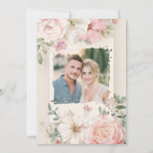 エレガントフローラリハーサルのディナーカード 招待状 (裏面)