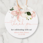 エレガントフローラリリー赤面感謝していユーメッセージカード フェイバータグ (正面)