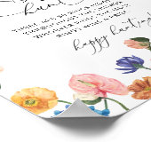 エレガントフローラリングや輪狩りブライダルシャワーゲーム標識 ポスター (角)