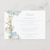 エレガントフローラリースの紋章 | モノグラム結婚ス エンクロージャーカード (正面)