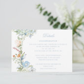 エレガントフローラリースの紋章 | モノグラム結婚ス エンクロージャーカード (スタンド正面)